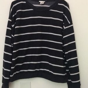 Black and white striped sweater